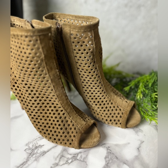 Pedro Garcia Sylvana Suede Peep Toe Boots - Picture 9 of 9